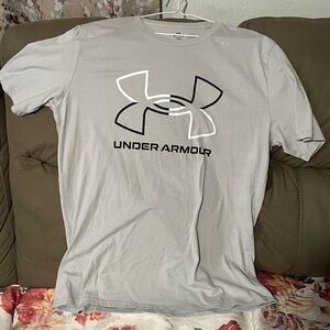 Under Armour Men's Light Gray Logo Tee